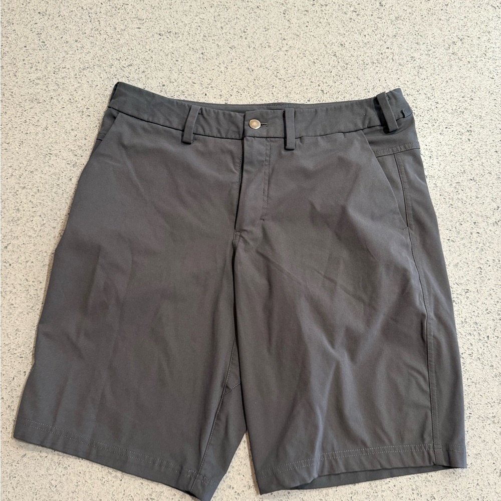 lululemon athletica Charcoal Flat Front Shorts